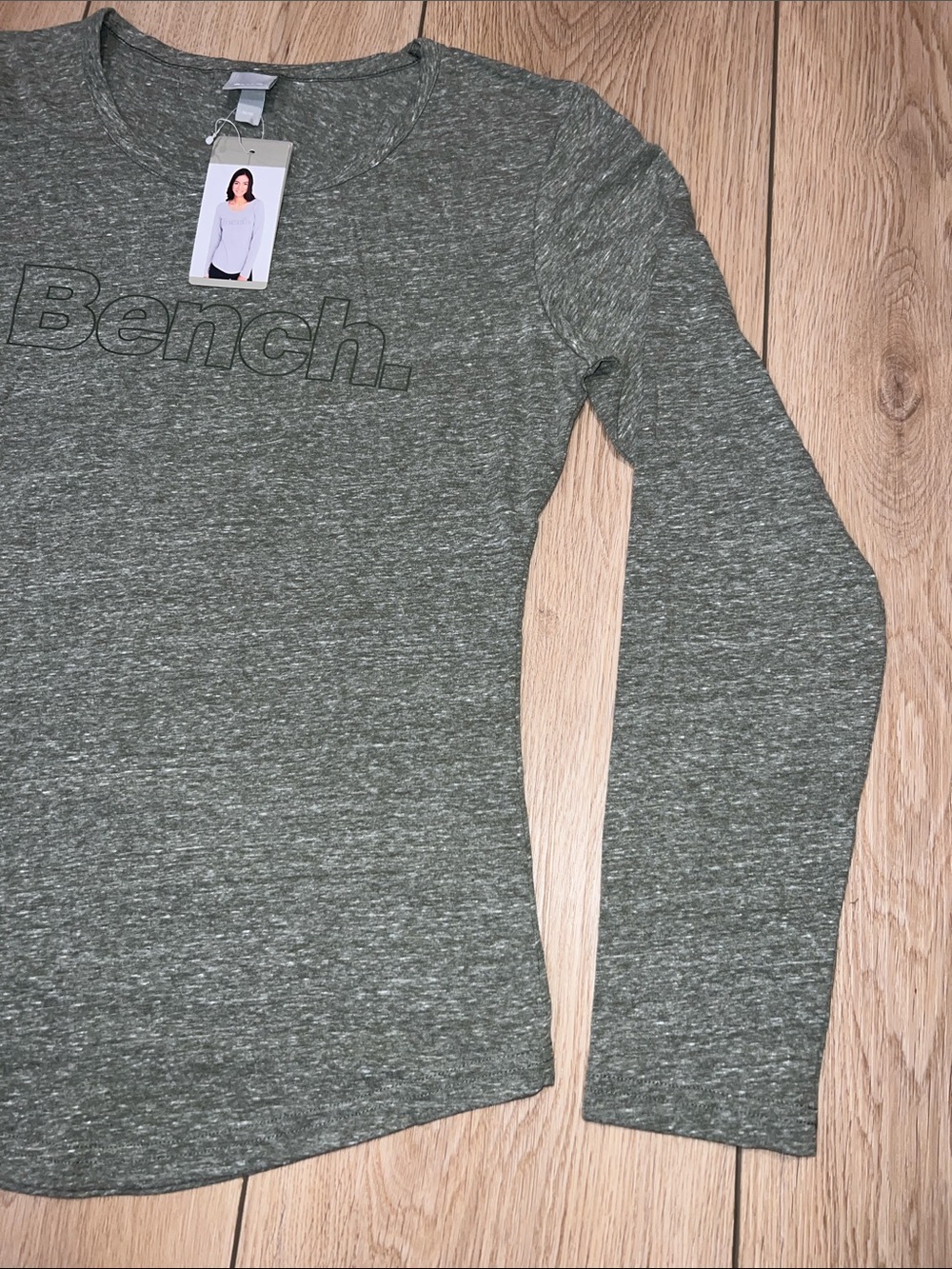 Bench Olive Green Heather Long-Sleeve Crew Top - Picture 4 of 13